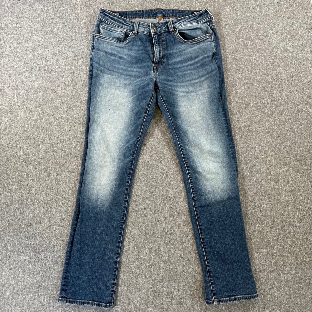 Buffalo David Bitton Ash Slim Fit Mens Jeans Blue Wash 33x32 Authentic Denim